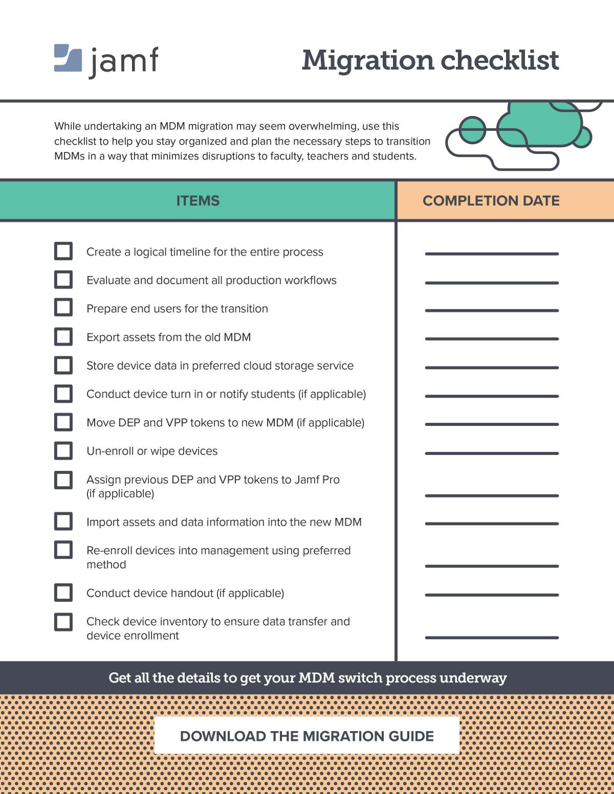 Mobile Device Management Migration Checklist Jamf